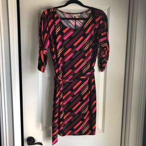 Banana Republic 3/4 Sleeve Multi Colored Dress